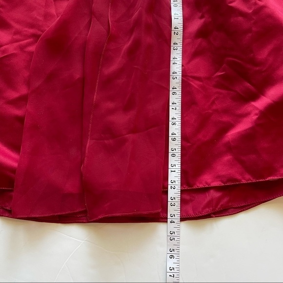 Women's Red Lace Long Maxi Formal Evening Cocktail Bridesmaid Prom Dress, Sz 10 - Picture 16 of 16